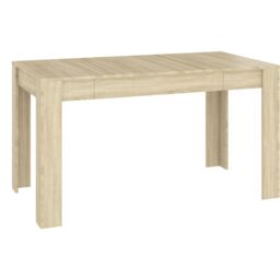 Berkfield Home Dining Table Sonoma Oak 140x74.5x76 cm Engineered Wood in Brown - thumbnail 2