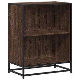 Berkfield Home Book Cabinet Brown Oak 60x35x76 cm Engineered Wood - Size: 60 x 35 x 76 cm - thumbnail 2