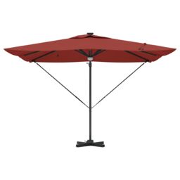 Berkfield Home Cantilever Roma Parasol with LEDs Terracotta 286x285x270 cm Aluminium - Size: 286 x 285 x 270 cm - thumbnail 5