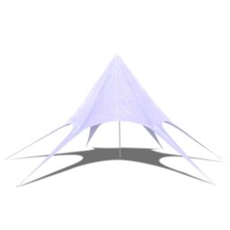 Berkfield Home Gazebo Hexagon Star Garden Pavilion 14m in White - thumbnail 2