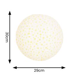 ValueLights Annie Ditsy Floral Natural Fabric Globe Ball Ceiling Lamp Shade with LED Bulb - thumbnail 4
