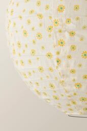 ValueLights Annie Ditsy Floral Natural Fabric Globe Ball Ceiling Lamp Shade with LED Bulb - thumbnail 5