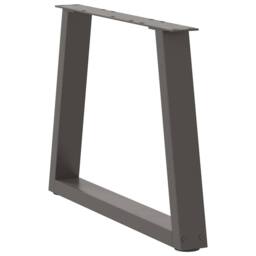 Berkfield Home Modern Dining Table Legs V-Shape 2 pcs Anthracite 60x(42-43.3) cm in Dark Grey - thumbnail 4