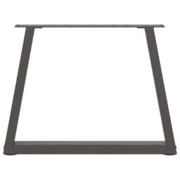 Berkfield Home Modern Dining Table Legs V-Shape 2 pcs Anthracite 60x(42-43.3) cm in Dark Grey - thumbnail 5