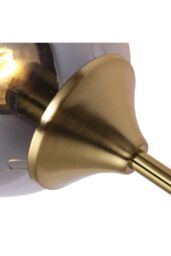 Living and Home Modern Smoke Glass Globe Wall Sconce in Metallic Gold - thumbnail 5