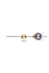 Living and Home Modern Smoke Glass Globe Wall Sconce in Metallic Gold - thumbnail 6