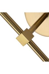 Living and Home Modern Smoke Glass Globe Wall Sconce in Metallic Gold - thumbnail 4