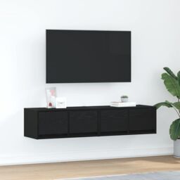 Berkfield Home TV Cabinets 2 pcs Black Oak 60x31x25.5 cm Engineered Wood - thumbnail 1