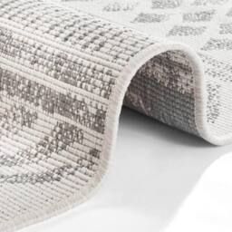 THE RUGS Reversible Geometric Indoor Outdoor Flatweave Rug Polypropylene in Light Grey - Size: 160 cm x 230 cm - thumbnail 7