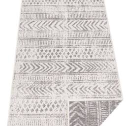 THE RUGS Reversible Geometric Indoor Outdoor Flatweave Rug Polypropylene in Light Grey - Size: 160 cm x 230 cm - thumbnail 4