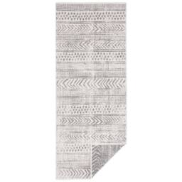 THE RUGS Reversible Geometric Indoor Outdoor Flatweave Rug Polypropylene in Light Grey - Size: 160 cm x 230 cm - thumbnail 3