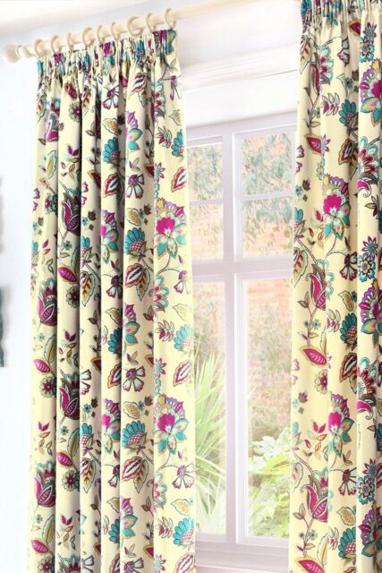 Dreams & Drapes 'Marinelli' Pair of Pencil Pleat Curtains With Tie-Backs in Teal - Size: 168 cm width x 183 cm drop - image 1