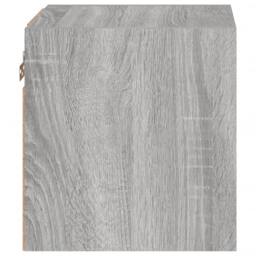 Berkfield Home TV Wall Cabinet with LED Lights Grey Sonoma 30x28.5x30 cm - thumbnail 9
