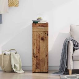 Berkfield Home Sideboard Old Wood 30x42, 5x93 cm Engineered Wood in Brown - thumbnail 4