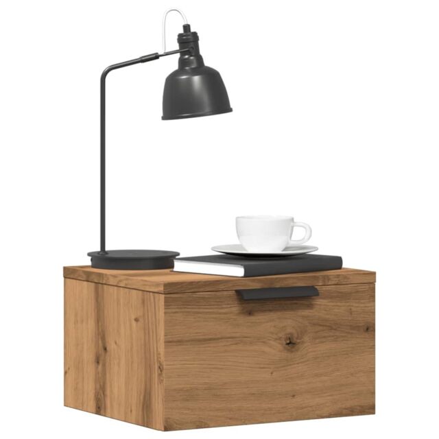 Berkfield Home Wall-mounted Bedside Cabinets 2 pcs Artisan Oak 34x30x20 cm in Brown - Size: 34 x 30 x 20 cm - image 1