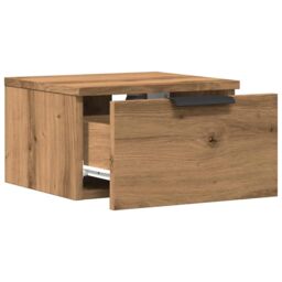 Berkfield Home Wall-mounted Bedside Cabinets 2 pcs Artisan Oak 34x30x20 cm in Brown - Size: 34 x 30 x 20 cm - thumbnail 5