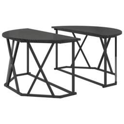 Berkfield Home Black Oak Coffee Table 80x80x42 cm Made of Engineered Wood - Size: 80 x 80 x 42 cm - thumbnail 1