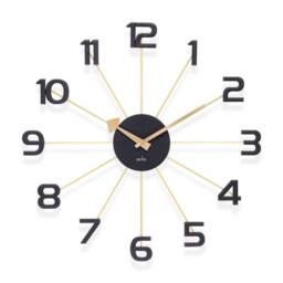 Acctim Astraea Large Wall Clock Quartz Brass Effect Metal Spokes 50cm in Gold - thumbnail 1