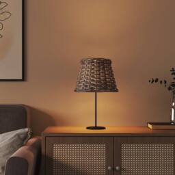 Berkfield Home Lamp Shade Brown √ò15x12 cm Wicker - Size: 15x12 cm - thumbnail 3