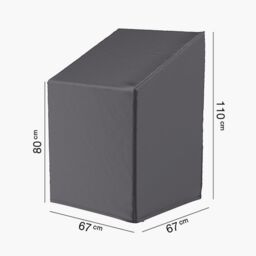 Ruma AeroCover Stackable Chairs Waterproof Polyester Cover W67xD67xH110cm in Dark Grey - Size: 1 Pack - thumbnail 6