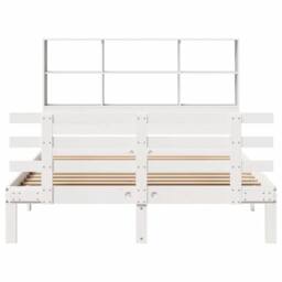 Berkfield Home Bookcase Bed without Mattress White 160x200cm Solid Wood Pine - Size: 160x200 cm - thumbnail 4