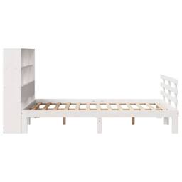 Berkfield Home Bookcase Bed without Mattress White 160x200cm Solid Wood Pine - Size: 160x200 cm - thumbnail 5