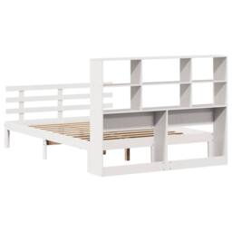 Berkfield Home Bookcase Bed without Mattress White 160x200cm Solid Wood Pine - Size: 160x200 cm - thumbnail 6