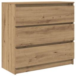 Berkfield Home Sideboard Artisan Oak 80x35x76 cm Engineered Wood in Brown - Size: 80 x 35 x 76 cm - thumbnail 1