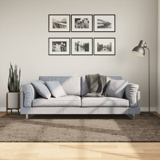 Berkfield Home Rug ISTAN High Pile Shiny Look Grey 160x230 cm - Size: Medium