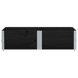Berkfield Home Garden Planter Black 150x100 cm Solid Wood Pine - thumbnail 3