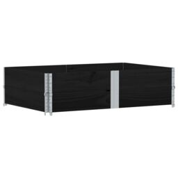 Berkfield Home Garden Planter Black 150x100 cm Solid Wood Pine - thumbnail 2