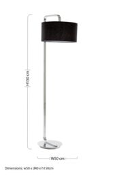 Orsina Leyna Floor Lamp with Black Fabric Shade - thumbnail 2