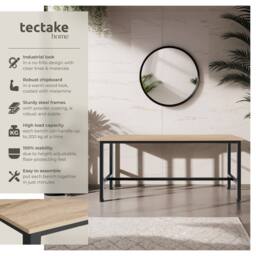 tectake Pair of Benches Fairfield 108 x 32.5 x 50 cm in Light Oak - thumbnail 2