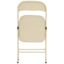 Harbour Housewares Fabric Padded Metal Folding Chair - Pack of 4 in Beige - thumbnail 4