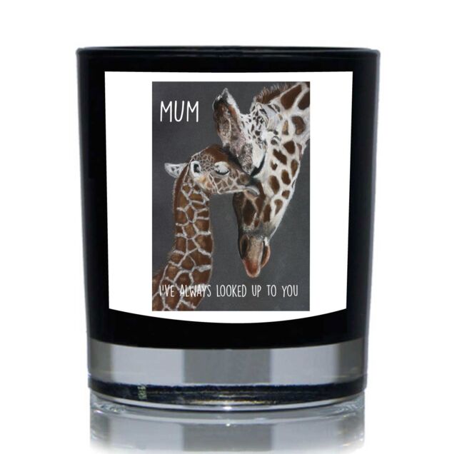 60 SECOND MAKEOVER Mum I've Always Looked Up To You, Giraffe 20cl Candle in Black