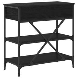 Berkfield Home Console Table Black Oak 75x34.5x75 cm Engineered Wood - thumbnail 8