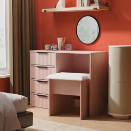Ready Assembled 2 U Menai 4 Drawer Vanity (Ready Assembled) in Dusty Pink - thumbnail 1