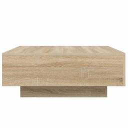 Berkfield Home Modern Coffee Table Sonoma Oak 80x80x31 cm Engineered Wood in Light Tan - Size: 80 x 80 x 31 cm - thumbnail 6