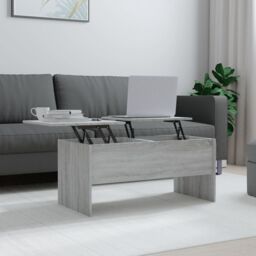 Berkfield Home Coffee Table Grey Sonoma 102x50.5x46.5 cm Engineered Wood - thumbnail 1