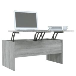 Berkfield Home Coffee Table Grey Sonoma 102x50.5x46.5 cm Engineered Wood - thumbnail 4