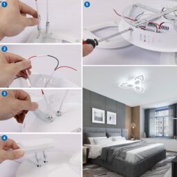 Pheashine Bright Acrylic Ceiling Light 3 Heads 48x8CM 6500K 40W in White - Size: 48x8 cm - thumbnail 8