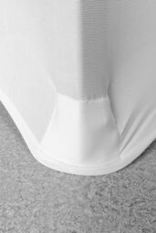 Neel Blue 10pcs Spandex Dining Chair Cover, Slipcover with Chair Band in White - thumbnail 6