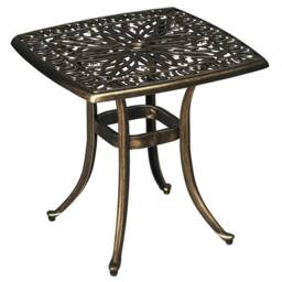NESTLUNE 54 x 54cm Aluminium Outdoor Garden Side Table in Bronze - Size: 100 cm x 15 cm - thumbnail 1