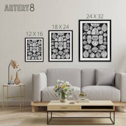 "Artery8 Spirobranchus Vintage Marine Life Haeckel Black Framed Canvas Wall Art - Size: W12"" x H16""" - thumbnail 4