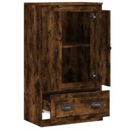 Berkfield Home Highboard Smoked Oak 60x35.5x103.5 cm Engineered Wood in Brown - thumbnail 8