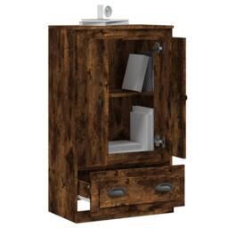 Berkfield Home Highboard Smoked Oak 60x35.5x103.5 cm Engineered Wood in Brown - thumbnail 5