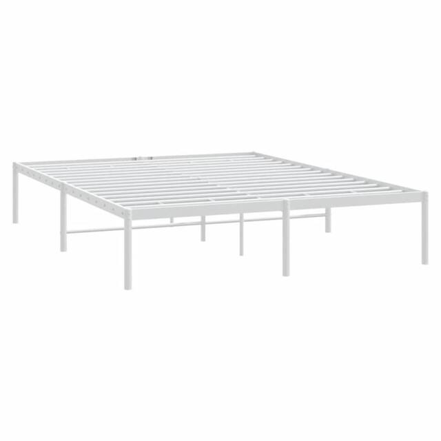 Berkfield Home Metal Bed Frame White 150x200 cm King Size - image 1
