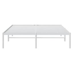 Berkfield Home Metal Bed Frame White 150x200 cm King Size - thumbnail 6