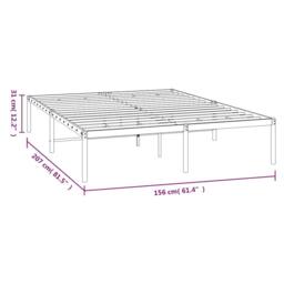 Berkfield Home Metal Bed Frame White 150x200 cm King Size - thumbnail 9