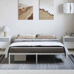 Berkfield Home Metal Bed Frame White 150x200 cm King Size - thumbnail 4